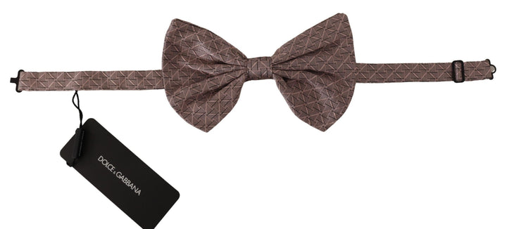 Elegant grey silk bow tie - formality for men