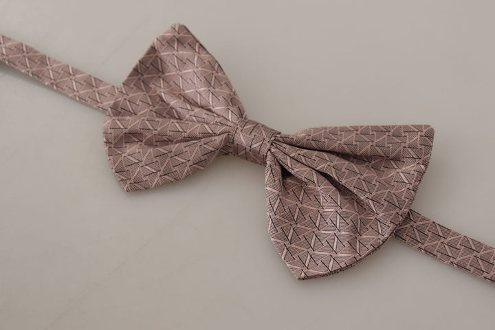 Elegant grey silk bow tie - formality for men