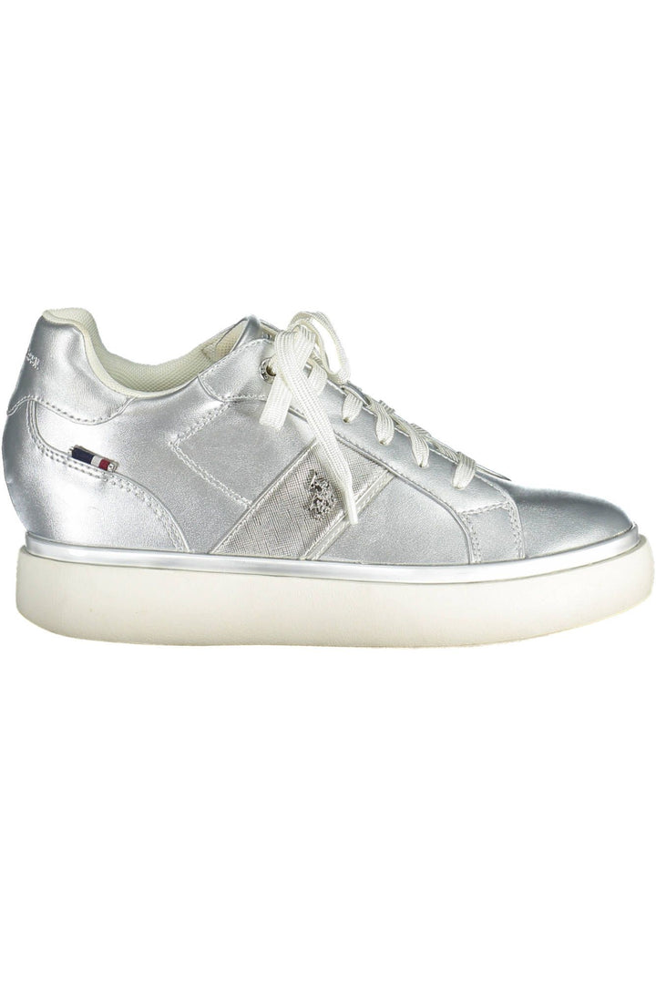 U.S. POLO ASSN. Silberne Polyester Damen Sneaker