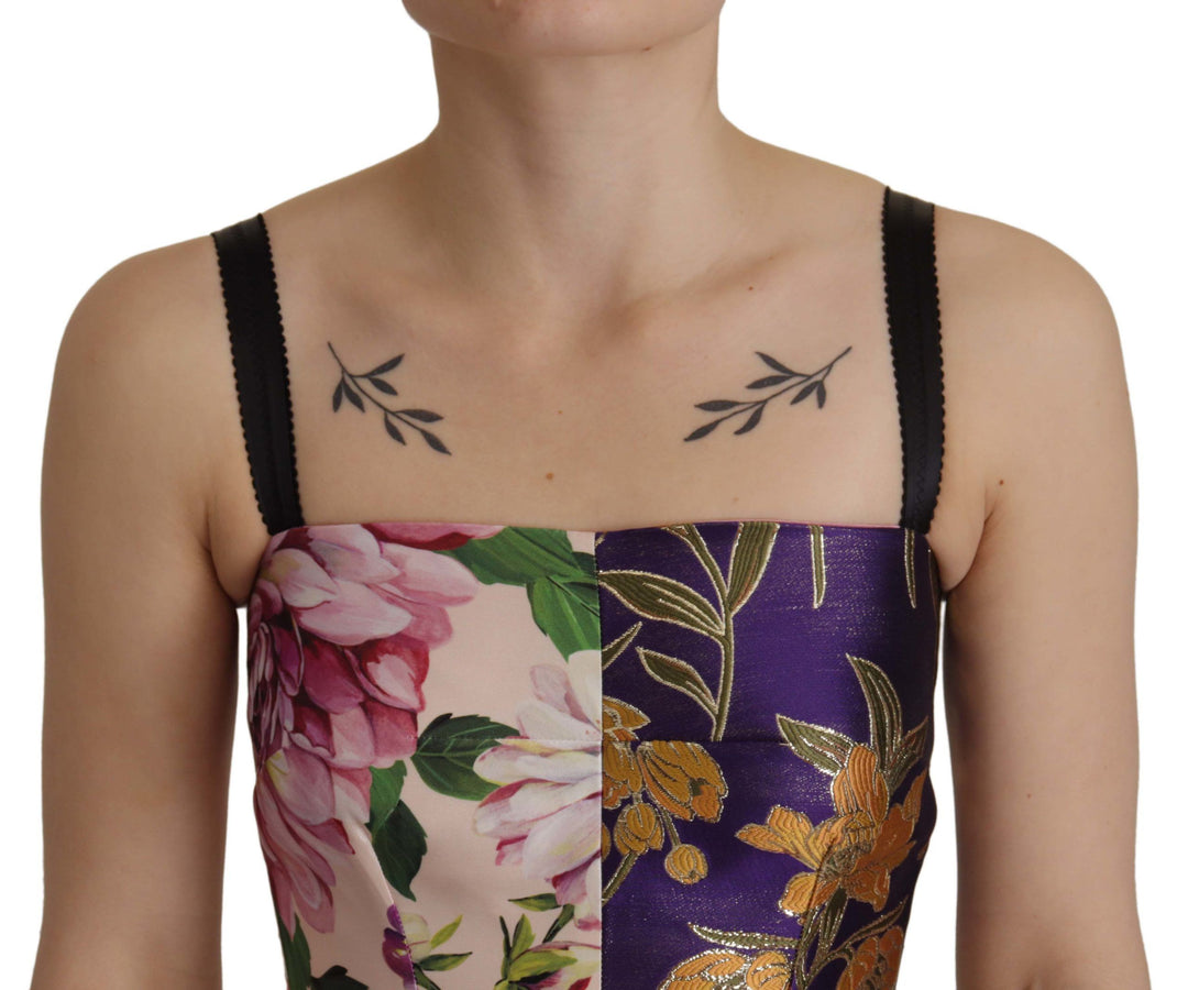 Patchwork Elegance silk blend dress