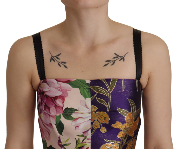 Patchwork Elegance silk blend dress