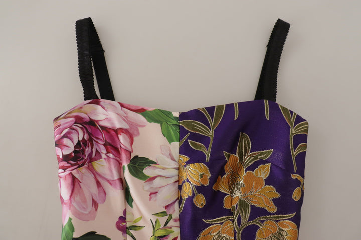 Patchwork Elegance silk blend dress