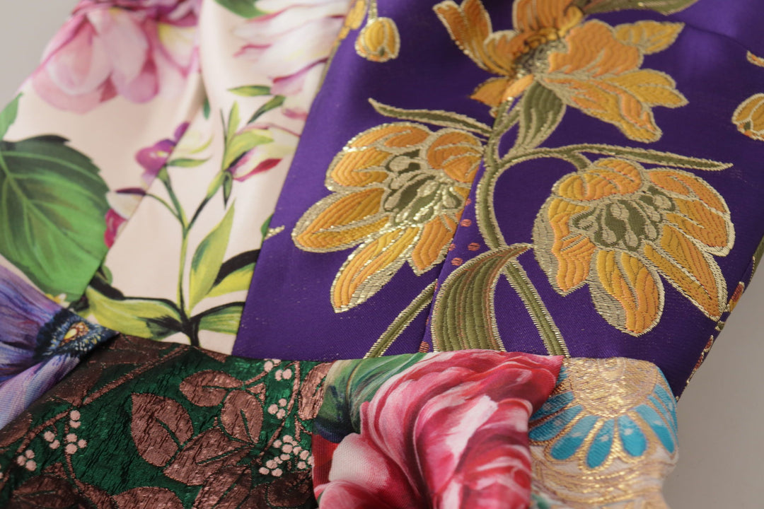 Patchwork Elegance silk blend dress