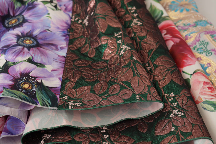 Patchwork Elegance silk blend dress
