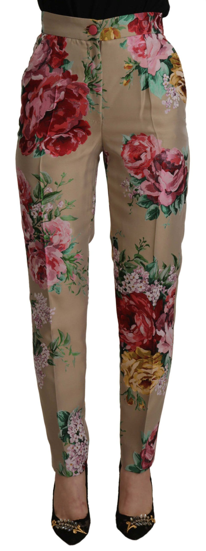 Dolce & Gabbana Florales Kleid mit hoher Taille Hose