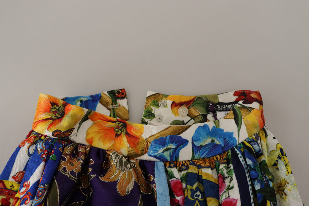 High-waisted maxi skirt with Sicilian patterns