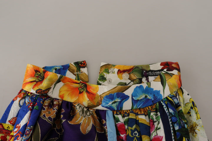 High-waisted maxi skirt with Sicilian patterns