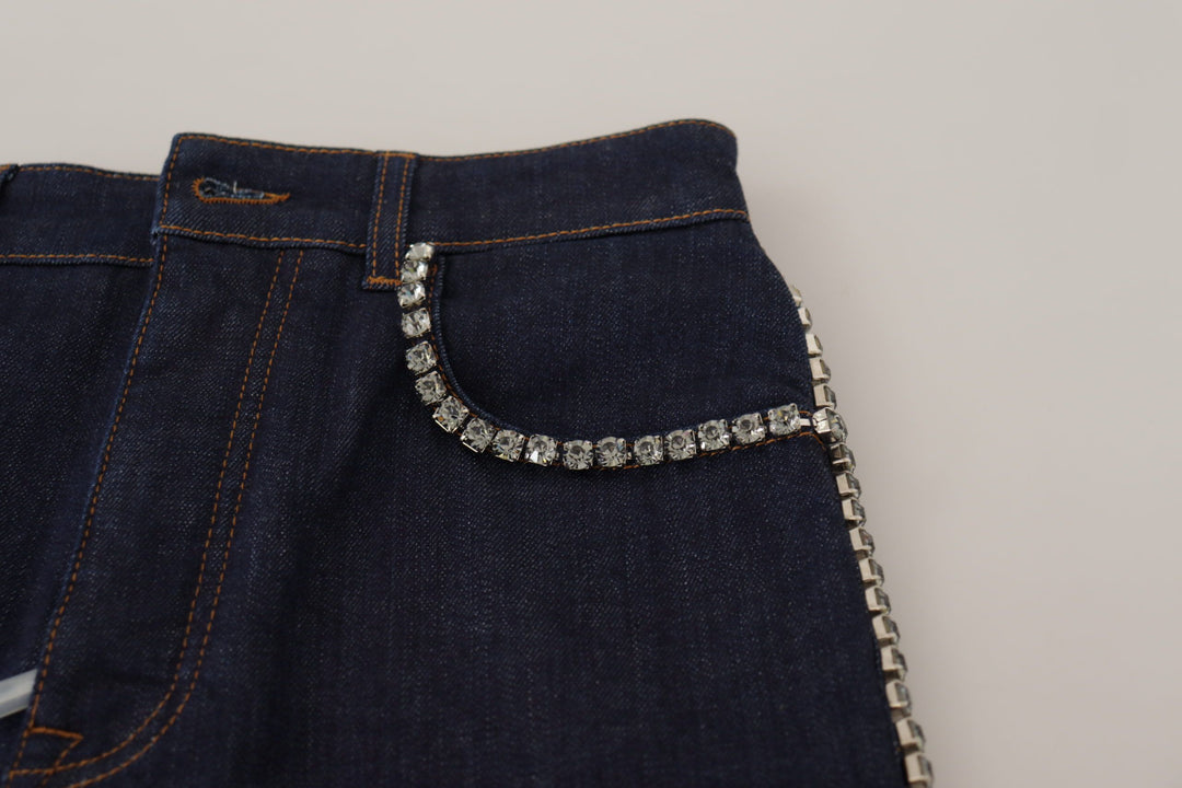 Chic high waist hot pants shorts with crystal decoration