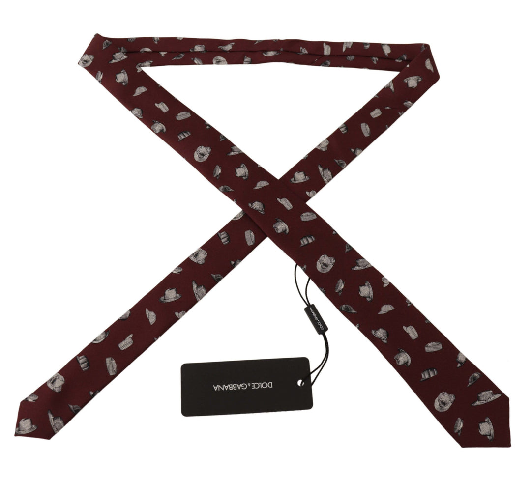 Maroon Elegance silk tie