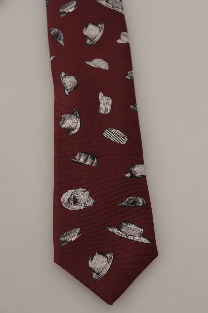 Maroon Elegance silk tie