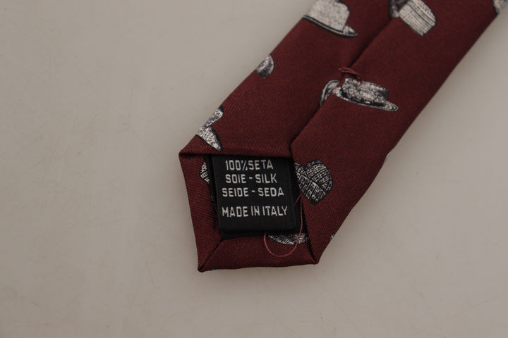 Maroon Elegance silk tie