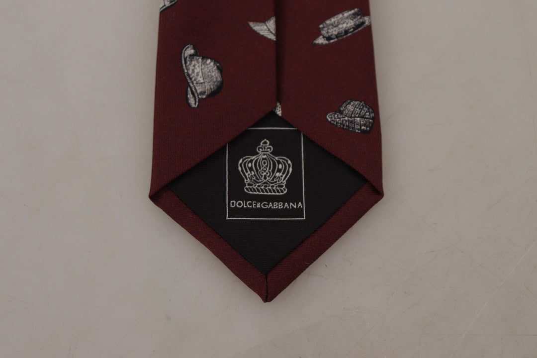 Maroon Elegance silk tie