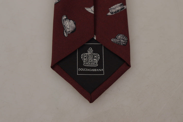 Maroon Elegance silk tie