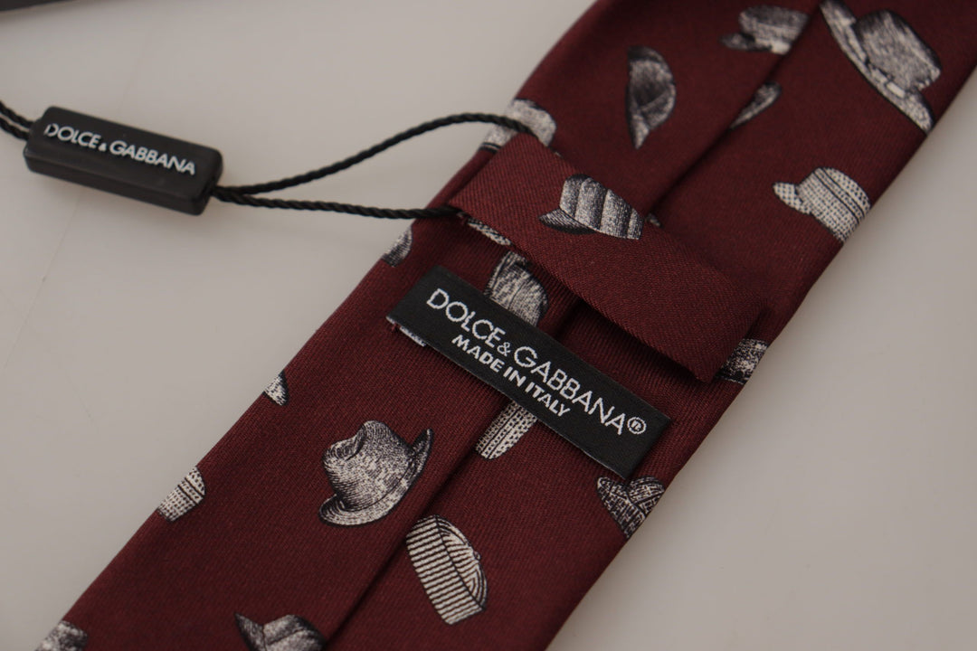Maroon Elegance silk tie