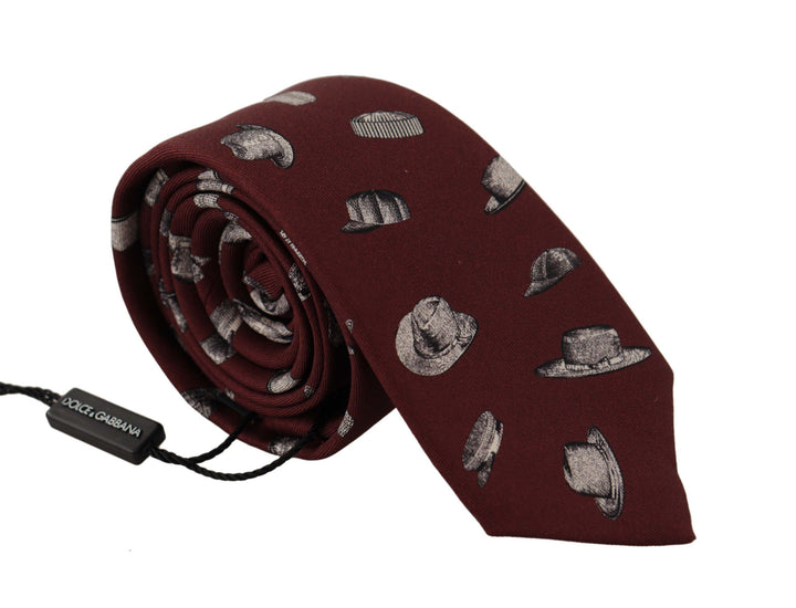 Maroon Elegance silk tie