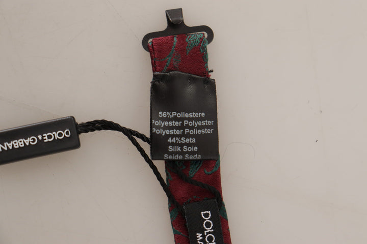 Dolce & Gabbana Elegante kastanienbraune gemusterte Fliege