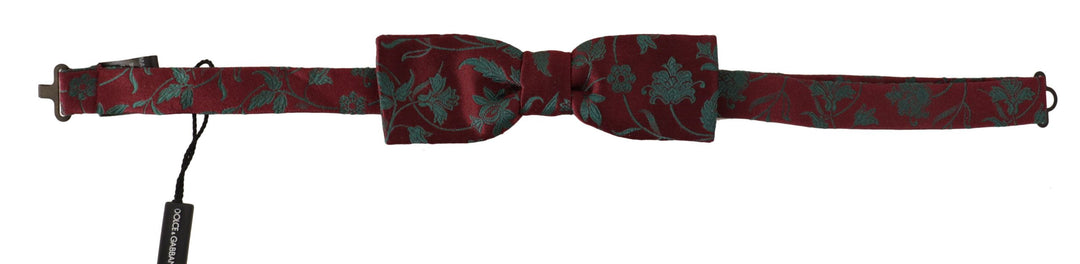Dolce & Gabbana Elegante kastanienbraune gemusterte Fliege