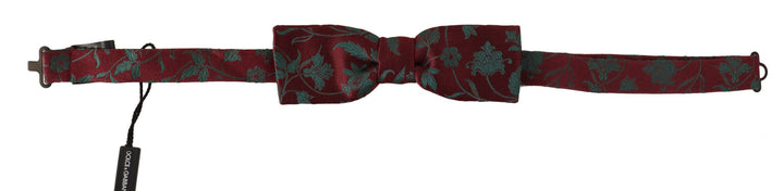 Dolce & Gabbana Elegante kastanienbraune gemusterte Fliege