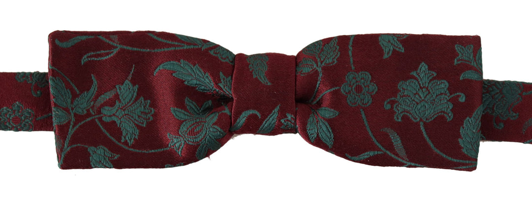 Dolce & Gabbana Elegante kastanienbraune gemusterte Fliege