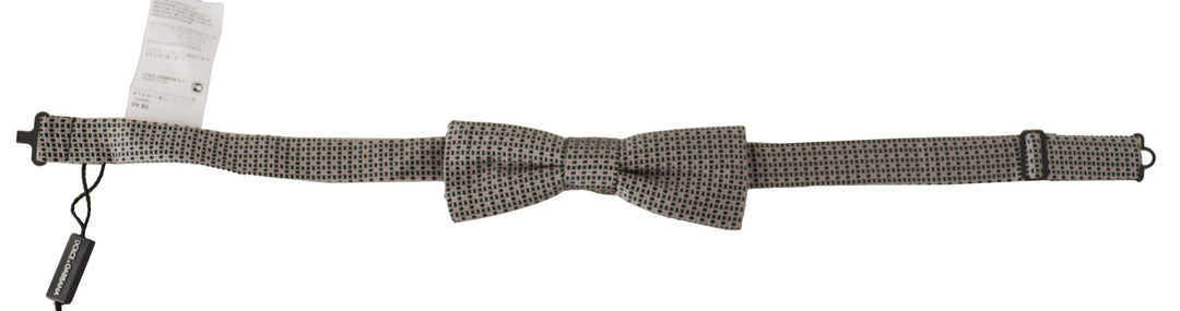 Elegant black silk bow tie