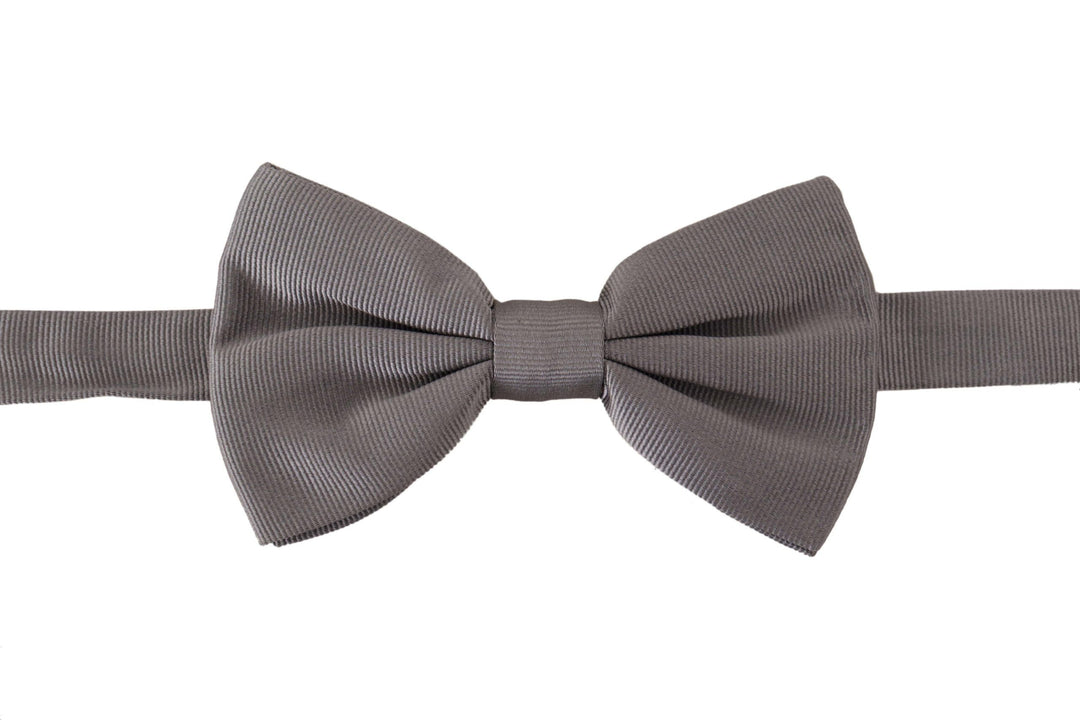 Grau 100% Seide Verstellbare Hals Papillon Krawatte