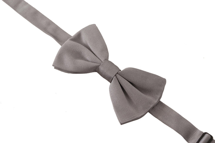 Grau 100% Seide Verstellbare Hals Papillon Krawatte