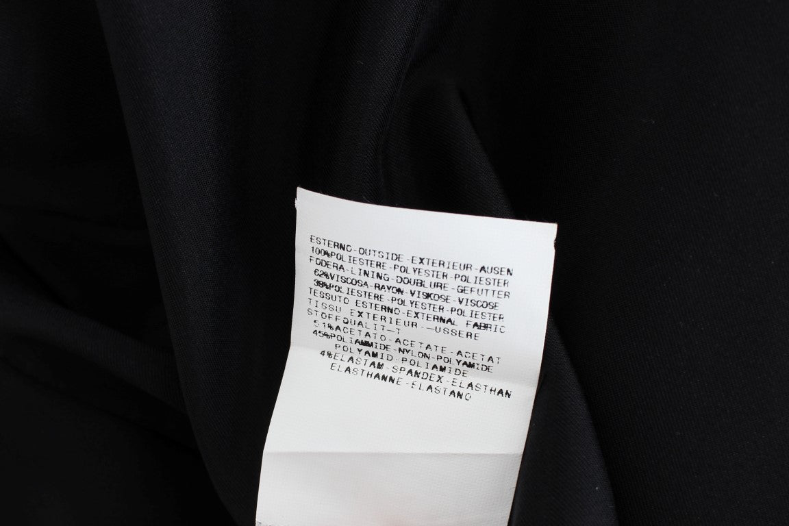 Elegant two-piece black skirt suit