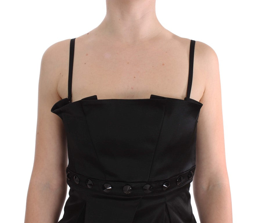 Schwarzes Tank Party Abend Top Bluse
