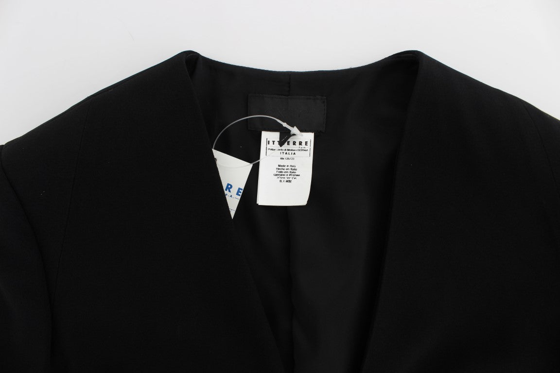 Schwarz Blau Zweiteiliger Anzug Rock &amp