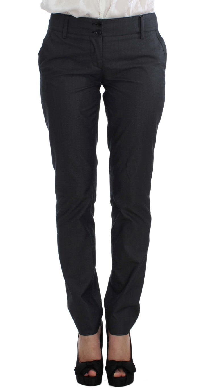 Chic pantsuit ensemble made of grey cotton blend