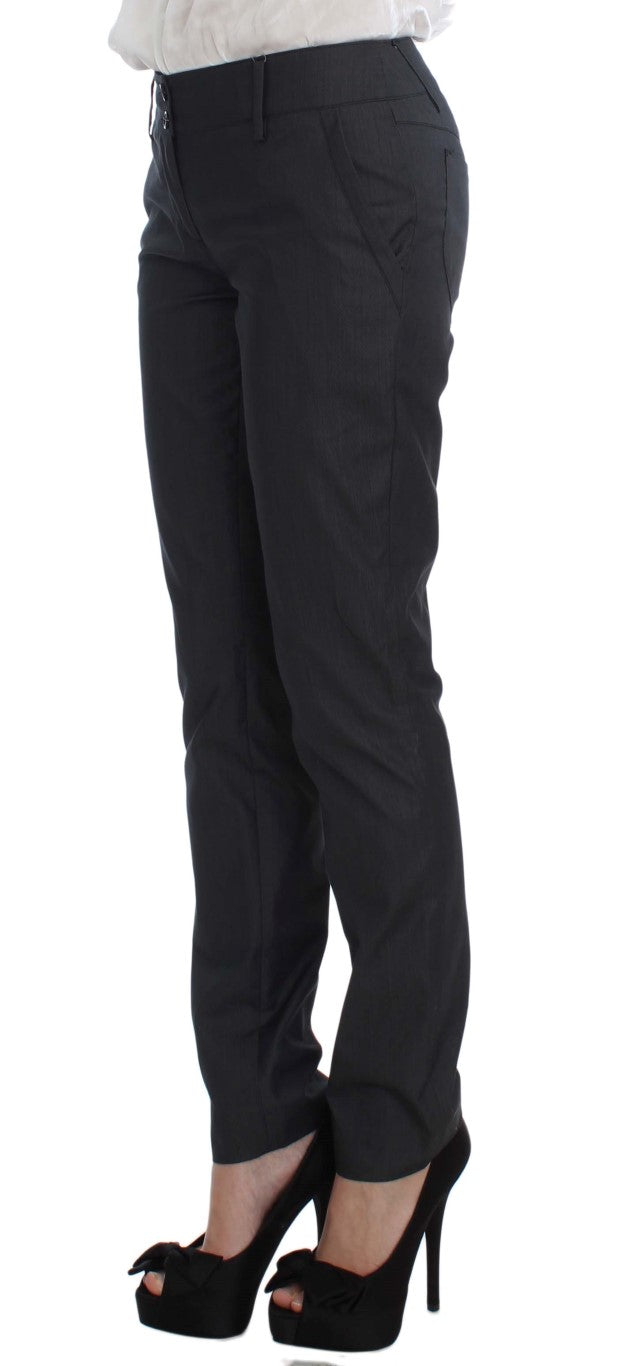 Chic pantsuit ensemble made of grey cotton blend