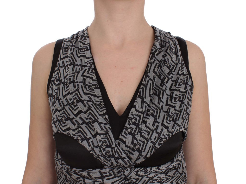 Elegant silk blouse with logo details