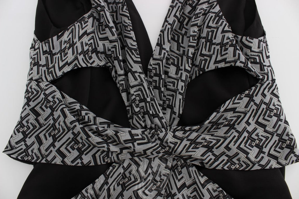 Elegant silk blouse with logo details
