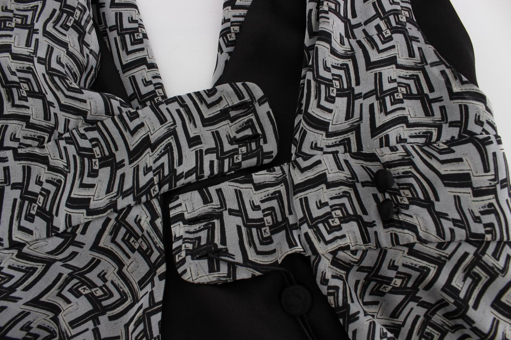 Elegant silk blouse with logo details
