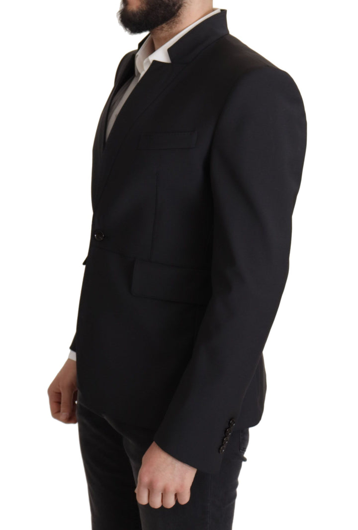 Elegant single-breasted wool blazer
