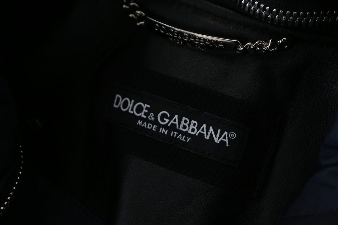 Dolce & Gabbana Elegante Schwarze Bomber-Blouson-Jacke