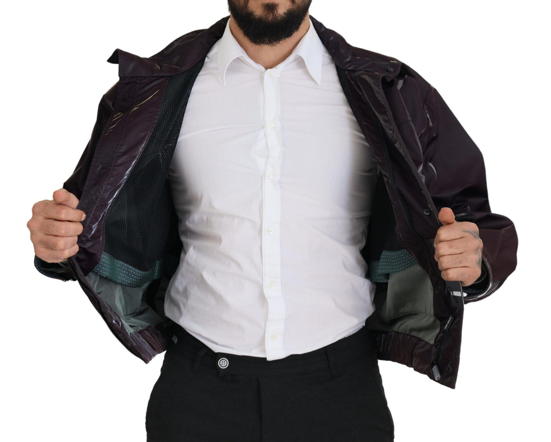 Elegant purple biker jacket