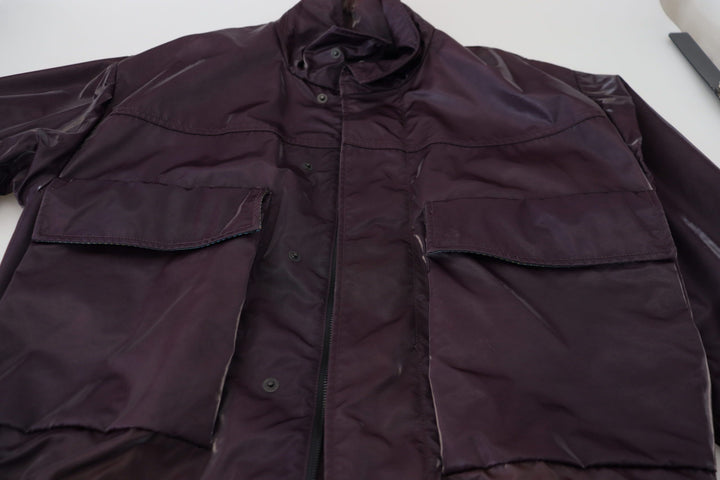 Elegant purple biker jacket