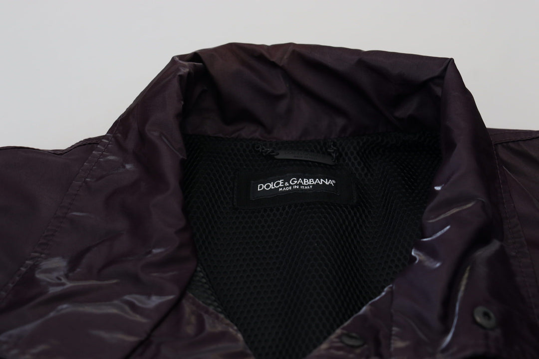 Elegant purple biker jacket