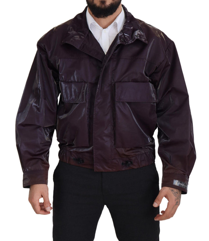 Elegant purple biker jacket