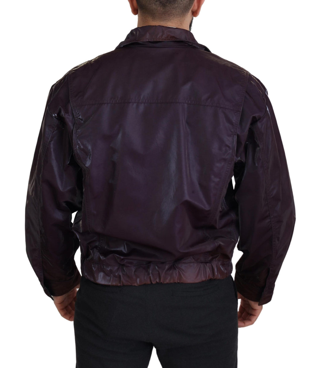 Elegant purple biker jacket