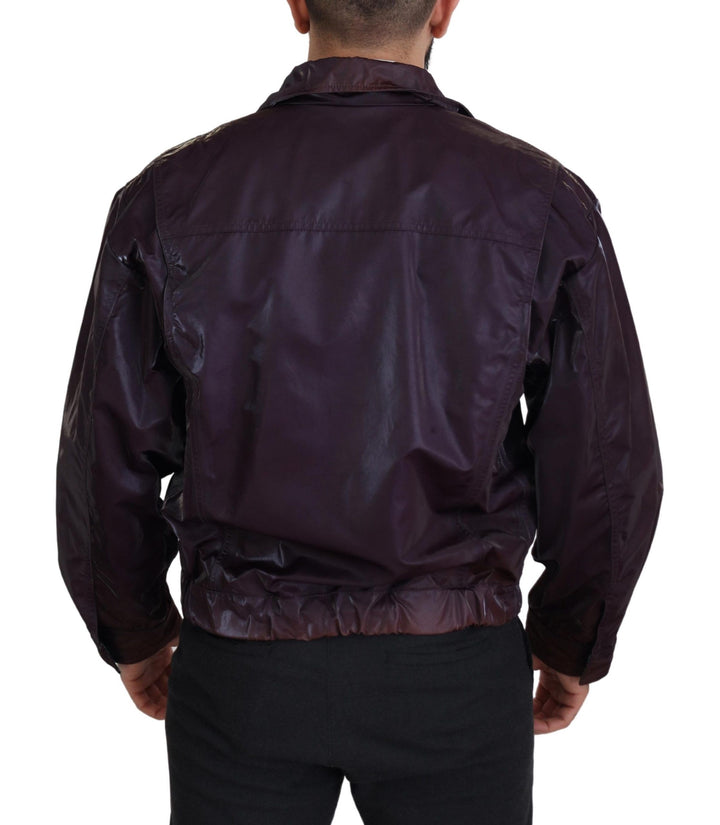 Elegant purple biker jacket