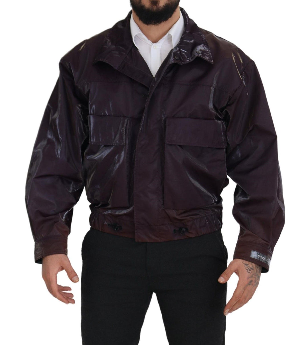 Elegant purple biker jacket