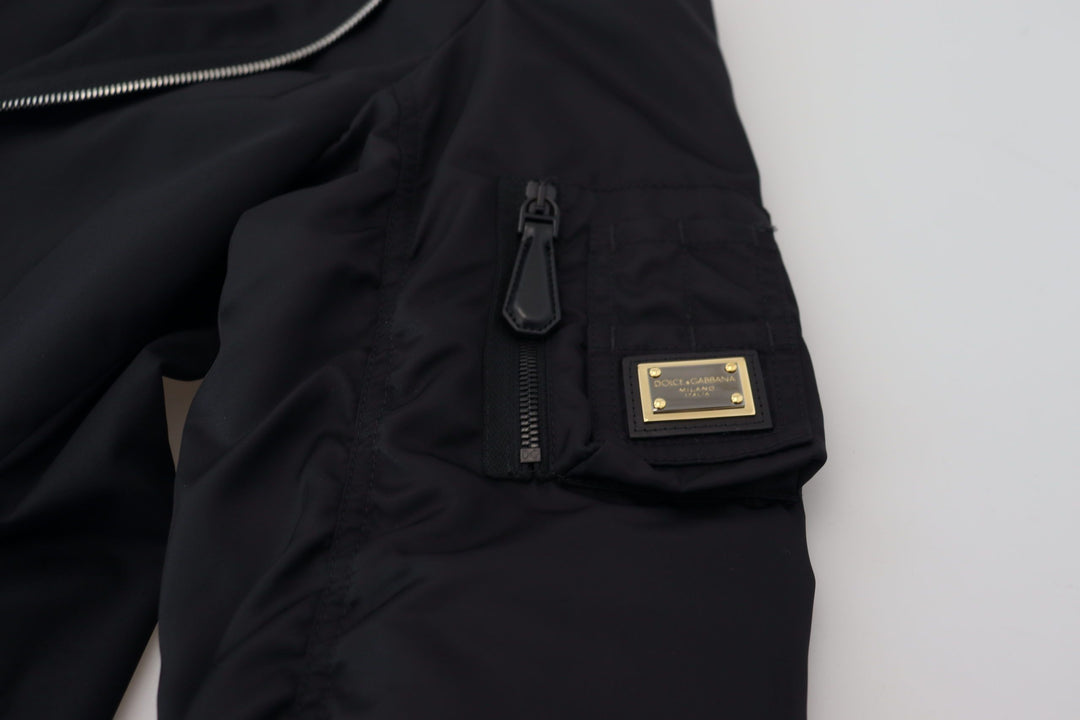 Dolce & Gabbana Elegante schwarze Jacke aus Schurwolle