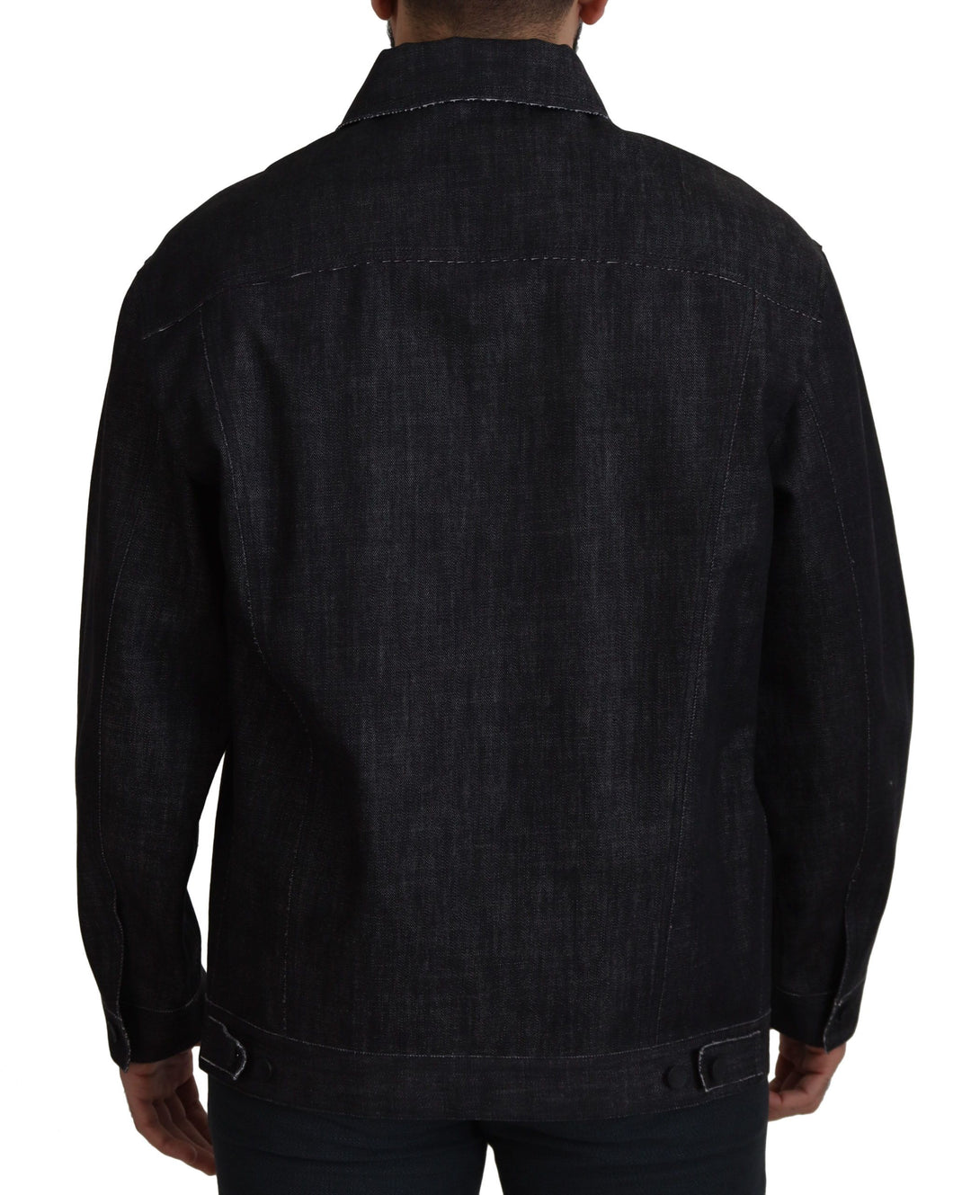 Dolce & Gabbana Elegante schwarze Denim-Jacke