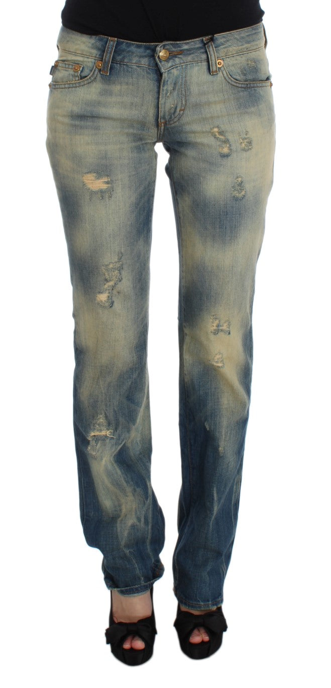 Elegant slim bootcut jeans in blue