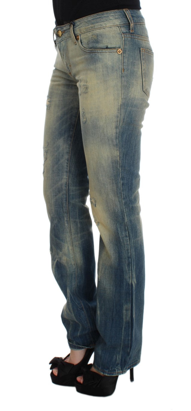 Elegant slim bootcut jeans in blue