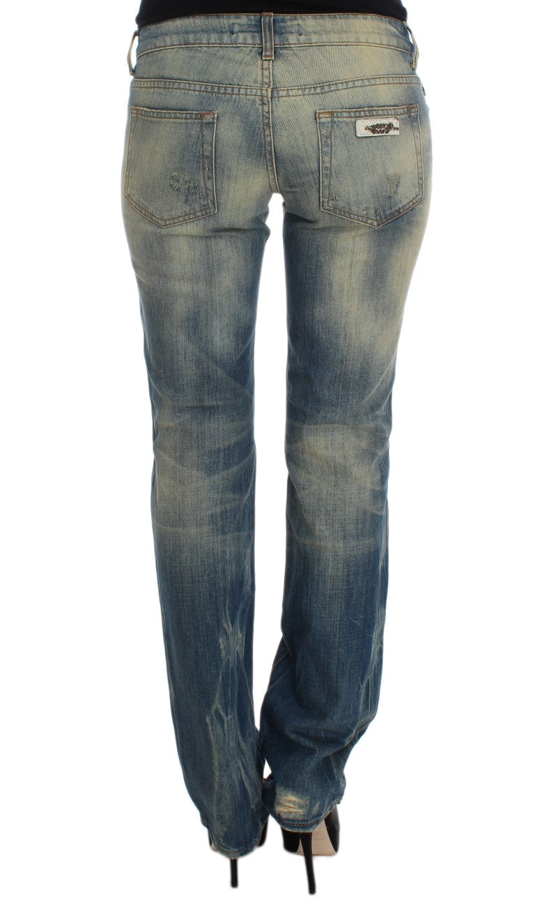 Elegant slim bootcut jeans in blue
