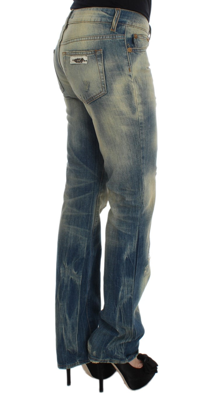 Elegant slim bootcut jeans in blue