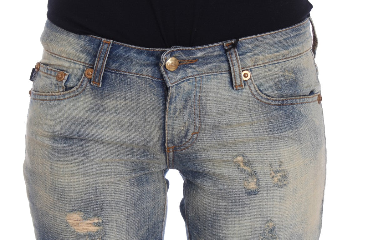 Elegant slim bootcut jeans in blue